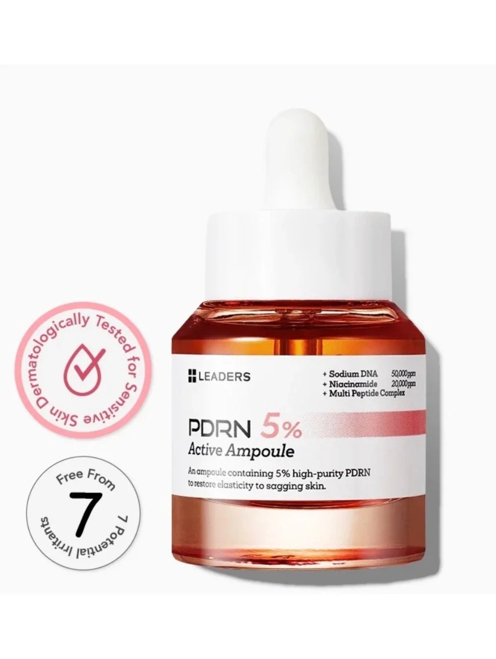 Leaders PDRN 5% Active Ampoule - 30ml High-Purity Anti-Aging Serum